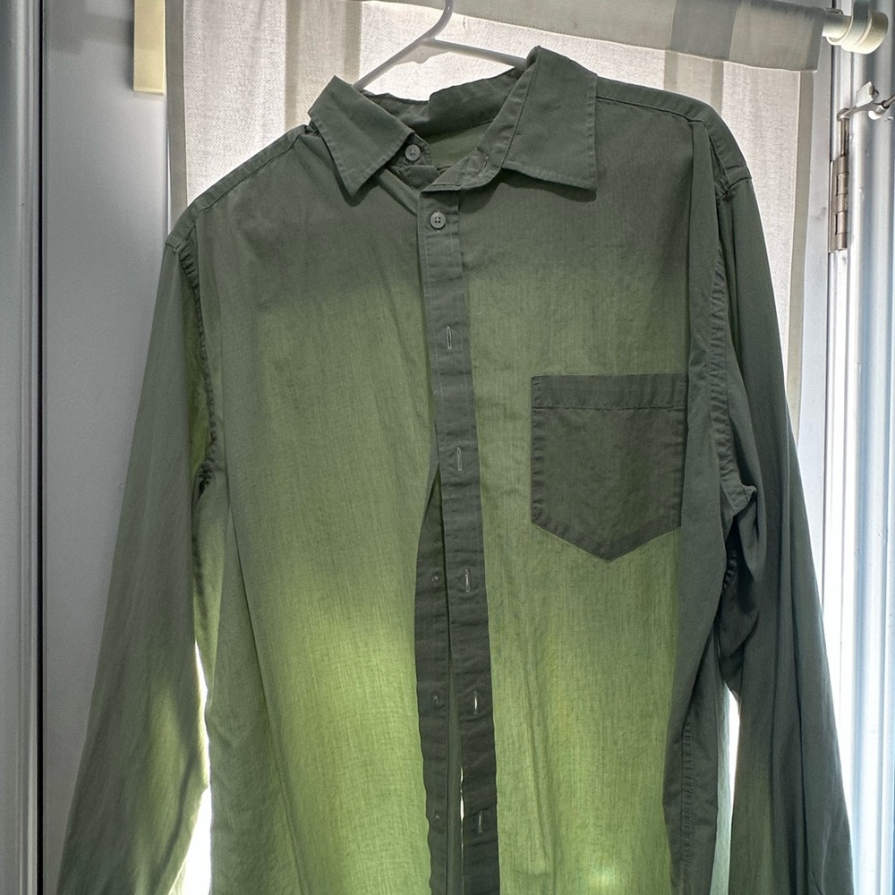 Merona Sage Green Checkered Shirt